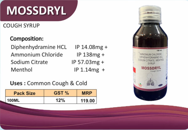 MOSSDRYL – 100 ML Cough Syrup