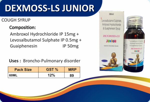 DEXMOSS-LS JUNIOR – 60 ML Cough Syrup